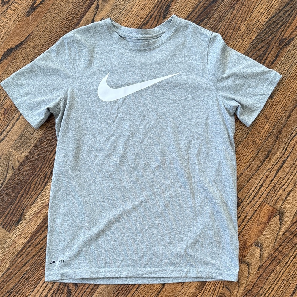 Nike Kids Heather Gray Dri-FIT Tee